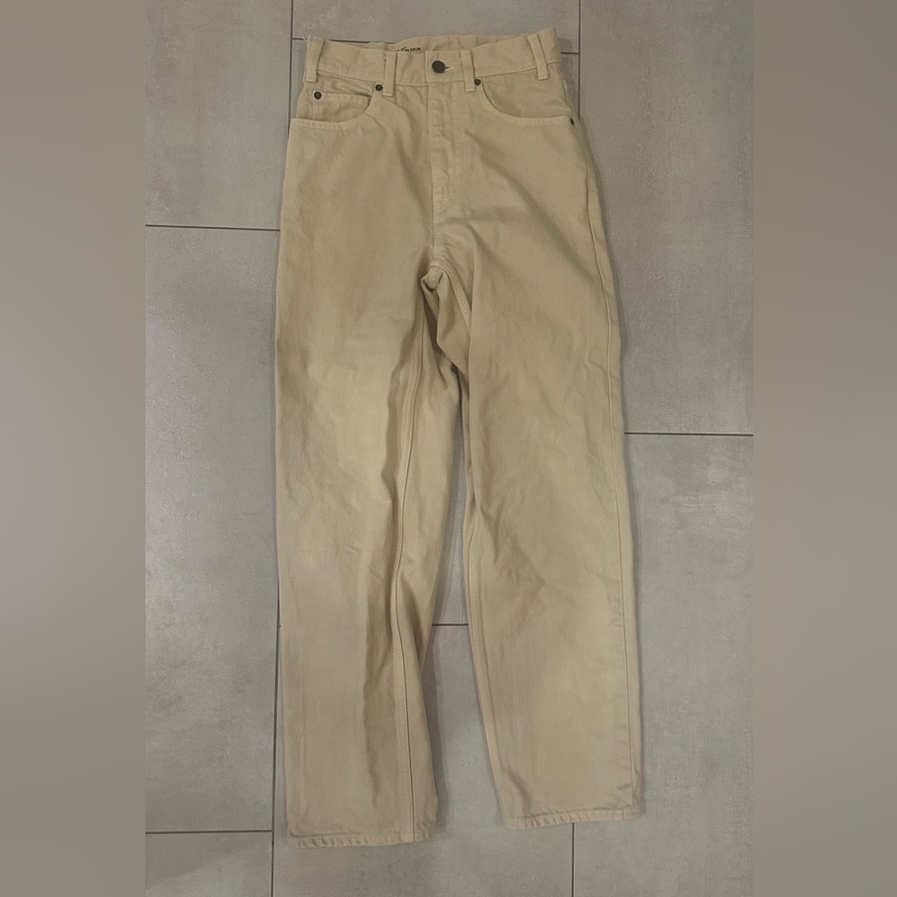 Celine Jeans Beige Off-White Denim W_HR_001 Size 26